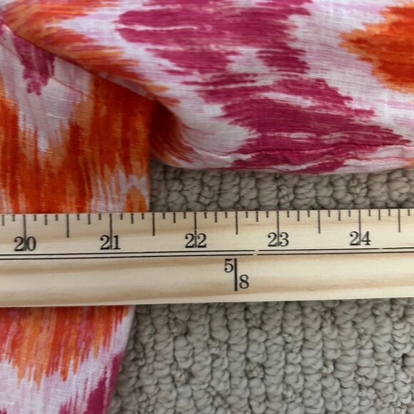 CHICO'S Womens Multicolor Linen Tunic Long Sleeve No Iron Shirt Dress SZ3/US XL - Picture 5 of 7